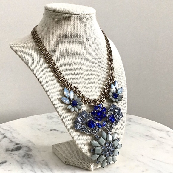 Gorgeous Statement Necklace Crystals Gemstones RARE NWT - Picture 15 of 16